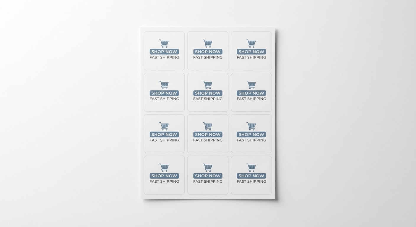Rectangle Label Sheets - AI-generated marketing image