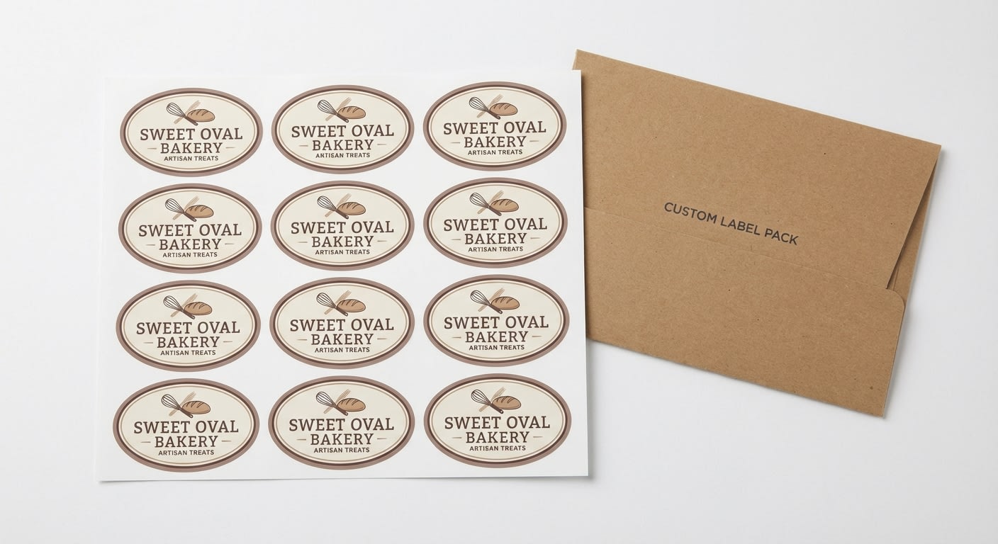 Oval Label Sheets - AI-generated marketing image