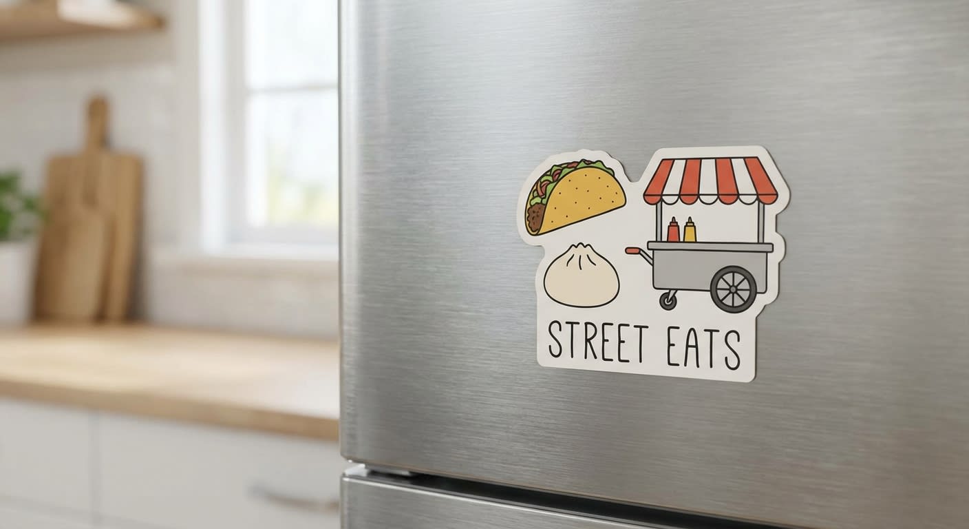 Custom Magnets - AI-generated marketing image