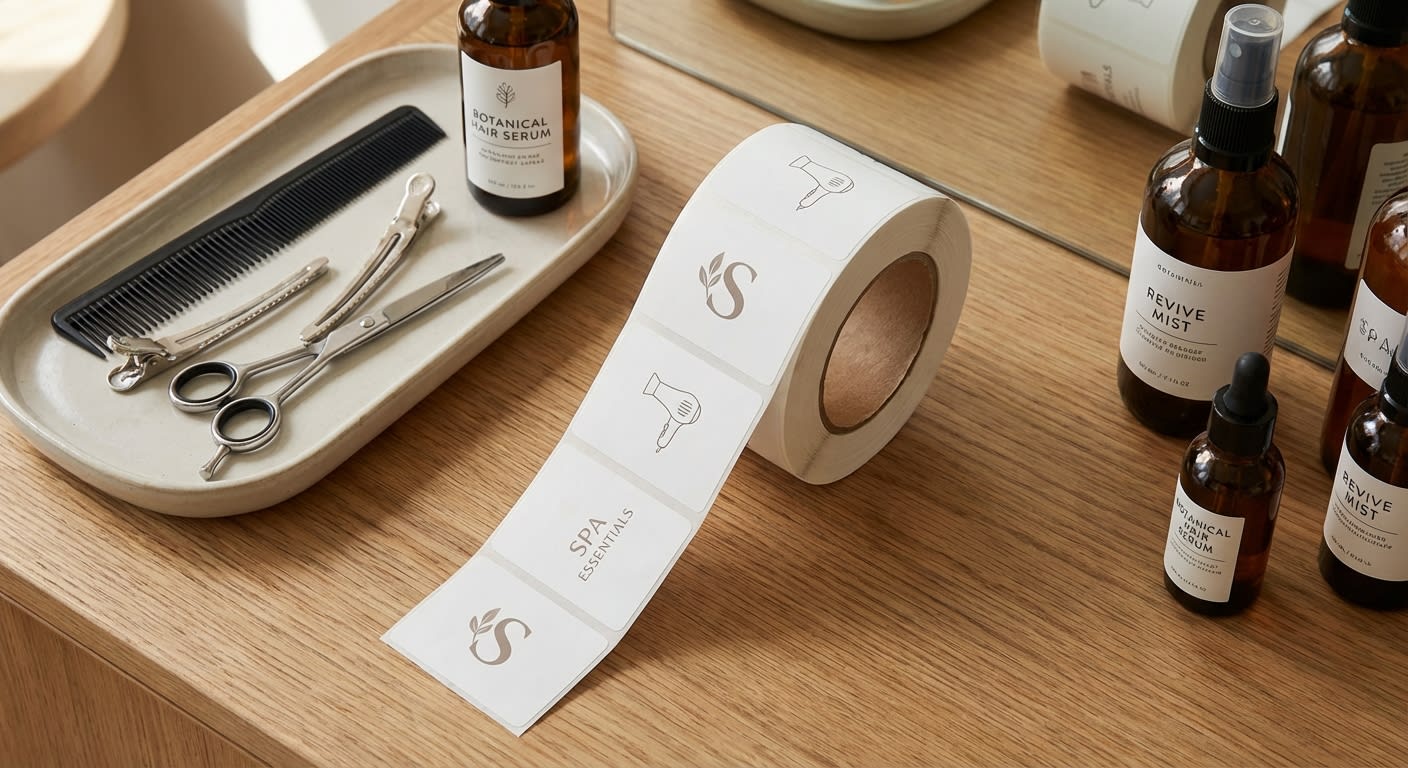 Waterproof Roll Labels - AI-generated marketing image
