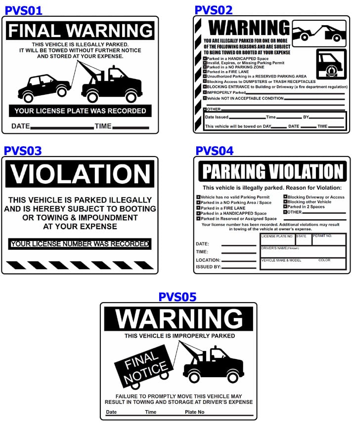 Parking Violation Stickers - View 3