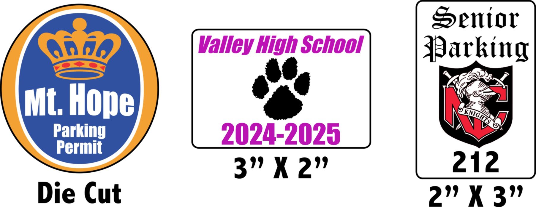 Window Cling Parking Permits