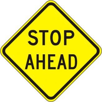 Stop Ahead Sign - W3-1a