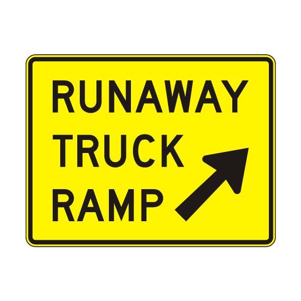 Runaway Truck Ramp (exit) Sign - W7-4B - View 2