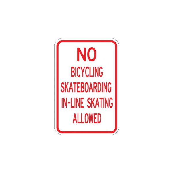 No Bicycling Skateboarding - AR-126 - View 2