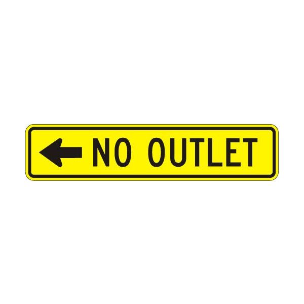 No Outlet Sign  - W14-2AL - View 2