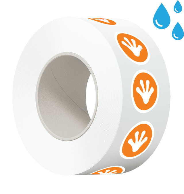 Circle Waterproof Roll Labels