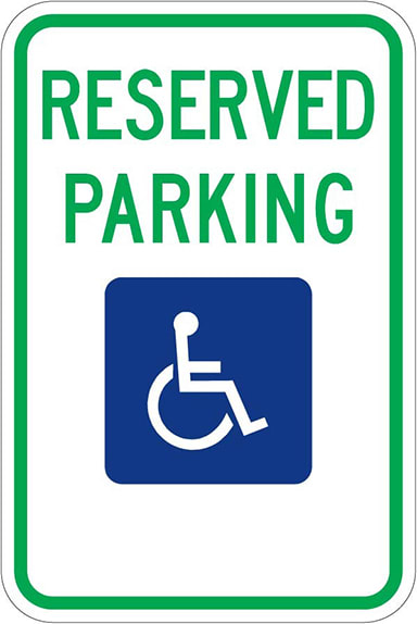 Reserved Handicap Parking Sign (R7-8)