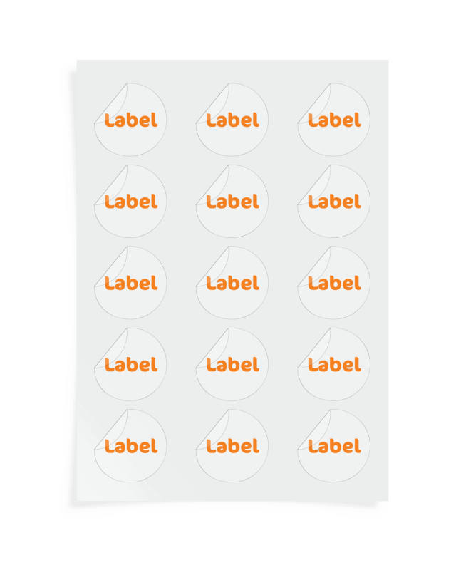 Clear Label Sheets
