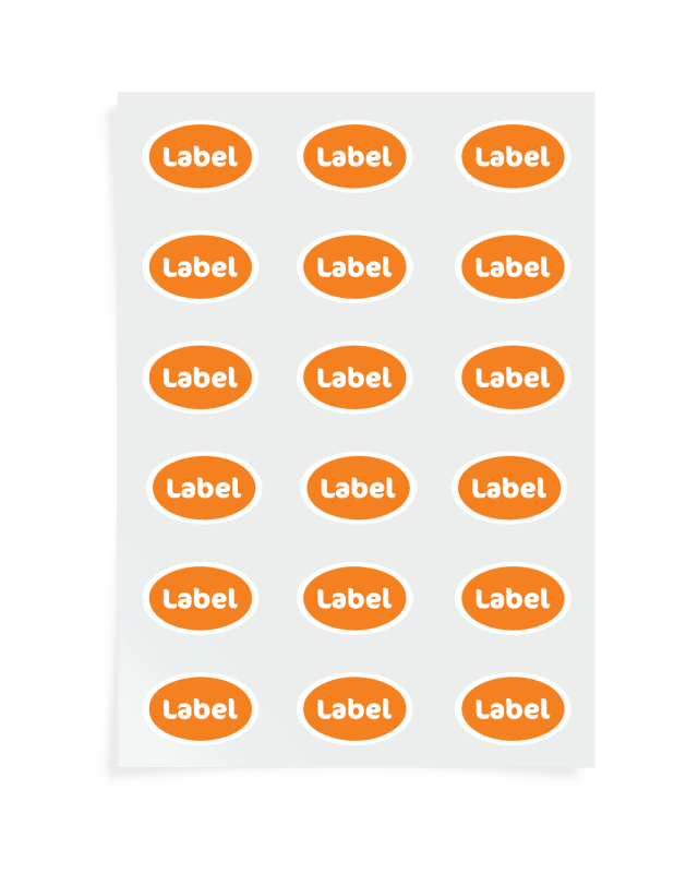 Oval Label Sheets