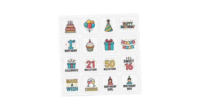 Square Sticker Sheets - AI-generated marketing image