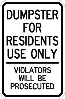Dumpster For Residents Use - AR-120