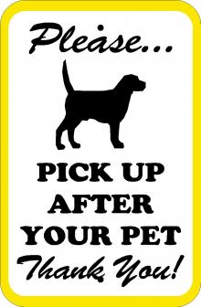Please Pick Up After Your Pet - AR-249