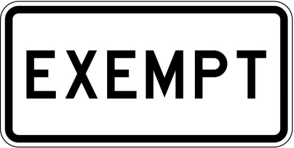 Exempt Plaque Sign - R15-3p