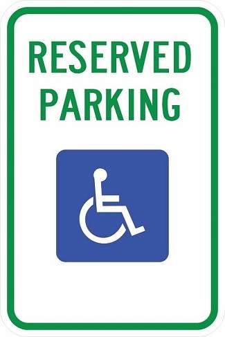 Delaware Handicap Parking Sign - R7-8de