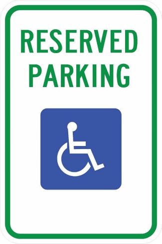 Kansas Handicap Parking Sign - R7-8ks