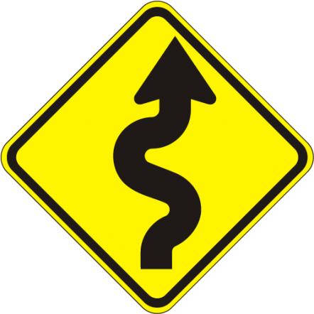 Winding Road Right Sign - W1-5R