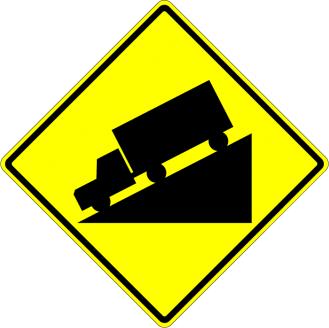 Hill Symbol Sign - W7-1