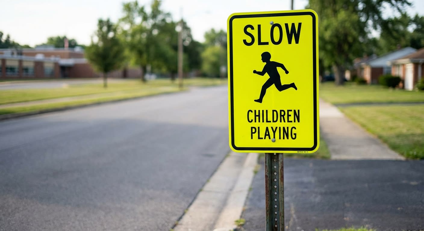 Slow Children Playing Sign - W9-12