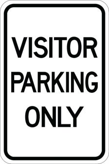 Visitor Parking Only sign AR-145 reflective aluminum