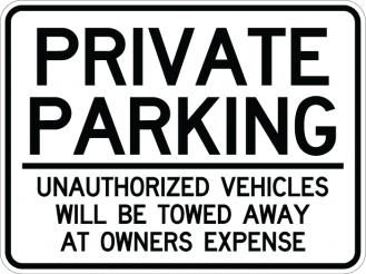 Private Parking Unauthorized sign AR-155