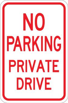 No Parking Private Drive Sign AR-209