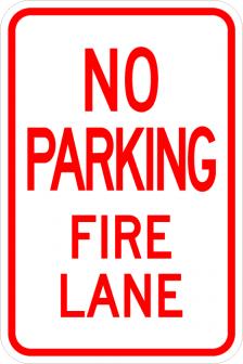 No Parking Fire Lane Sign AR-222 reflective aluminum