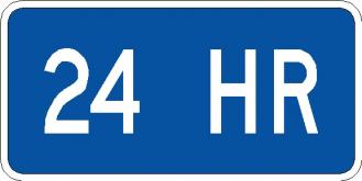 24-Hour Plaque Sign D9-20aP