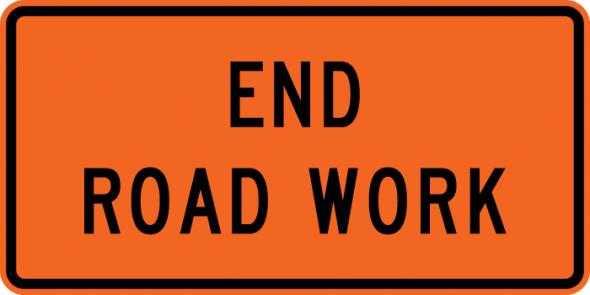 End Road Work sign G20-2