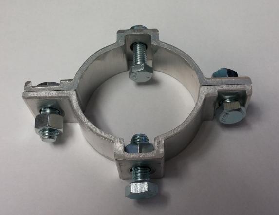 Heavy duty aluminum post clamps for 2 3/8 inch tubular posts