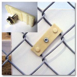 Fence sign mounting hardware kit with screws and washers