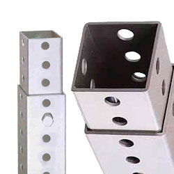 12-gauge square post anchors for breakaway sign systems