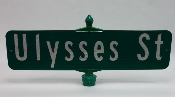 TS bracket for channel post used to mount street name signs
