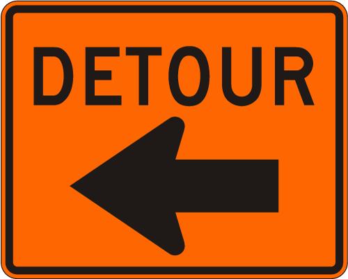 Detour with Arrow - M4-9 | Traffic Signs | Traffic Signs