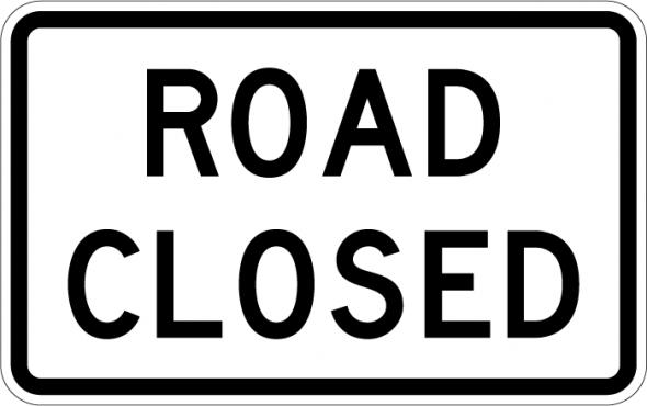 Road Closed Sign R11-2 reflective aluminum regulatory sign