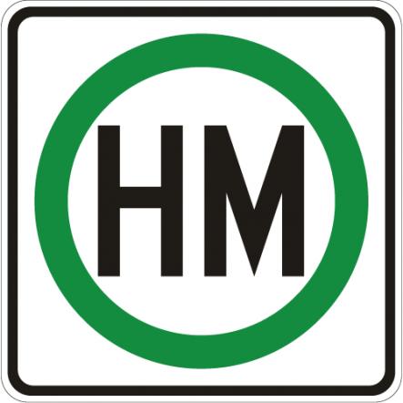 Hazardous Materials Route Sign R14-2 reflective aluminum