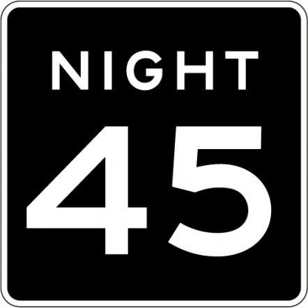 Night Speed Limit Sign R2-3 reflective aluminum traffic sign