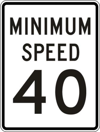 Minimum Speed Limit Sign R2-4 reflective aluminum regulatory sign