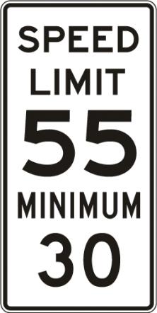 Combined Speed Limit Sign R2-4a reflective aluminum traffic sign
