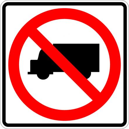 No Trucks Symbol Sign R5-2