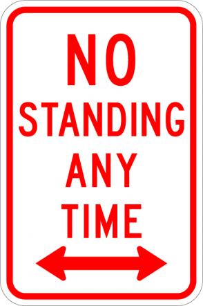 No Standing Any Time Sign R7-4