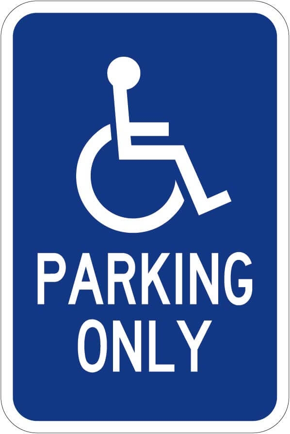 California Handicap Parking Sign R99 reflective aluminum
