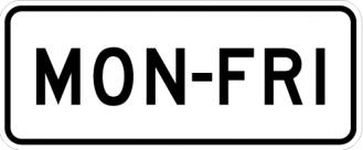 Day of Week Sign S4-6 school zone reflective aluminum sign