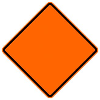 Standard Legend Roll-Up Construction Sign flexible orange warning sign