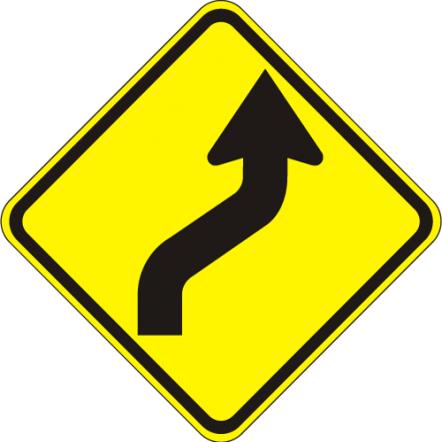 Reverse Curve Right Sign - W1-4R | Parking Signs | Parking Signs