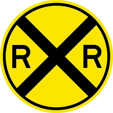 Railroad Crossing Advance Warning Sign W10-1 reflective aluminum