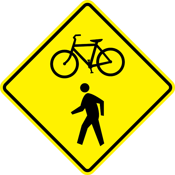 Bicycle and Pedestrian Crossing Sign W11-15