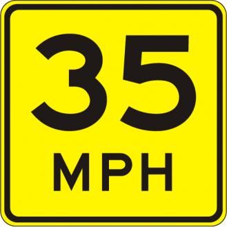 Speed Advisory Warning Sign W13-1