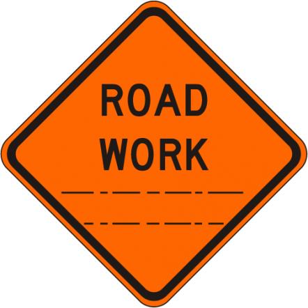 Road Work Distance Sign W20-1