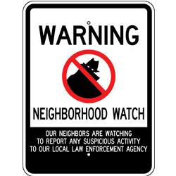 Neighborhood Watch Sign W9-5A for HOA and private road communities